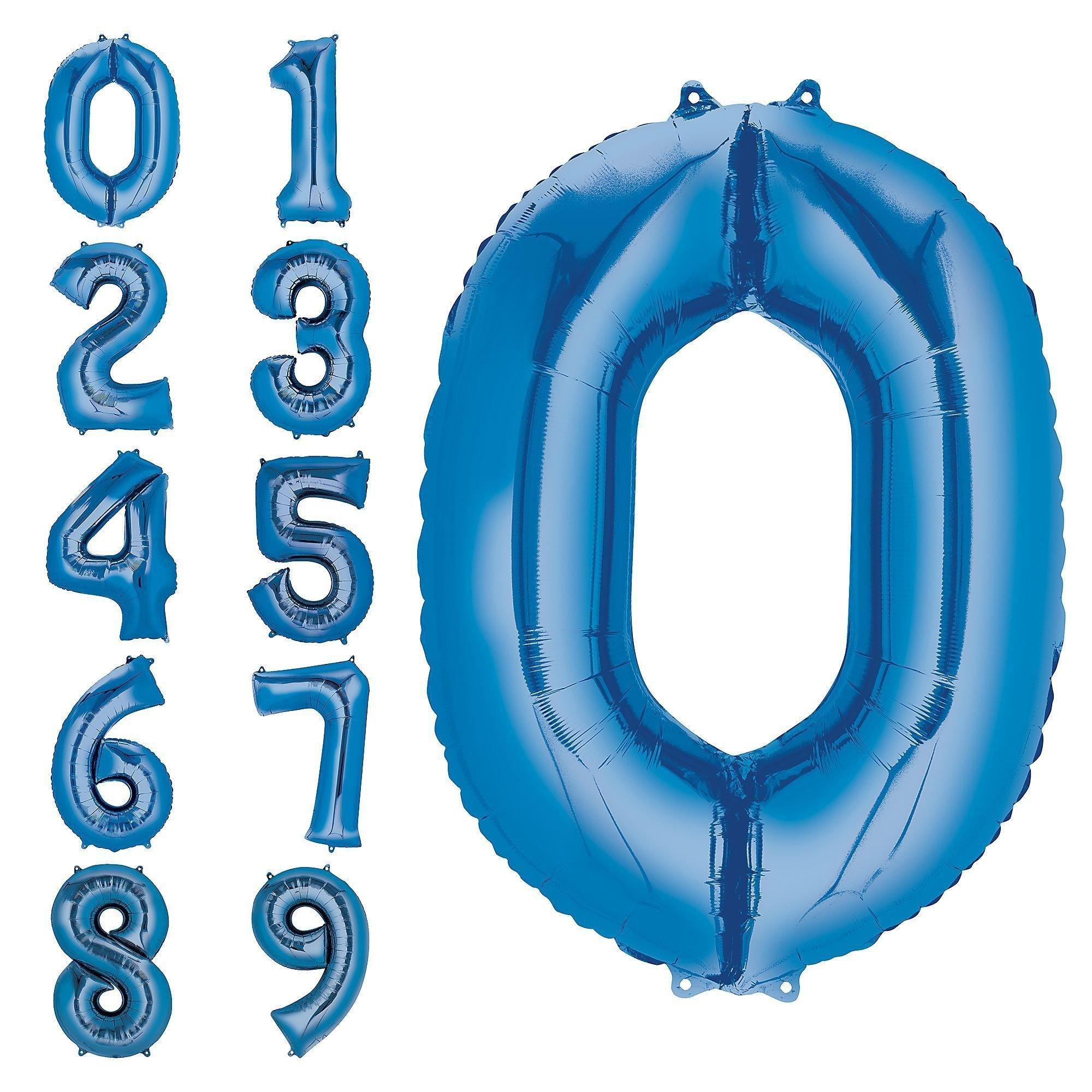 34in Number (0-9) Balloon, Assorted Colors