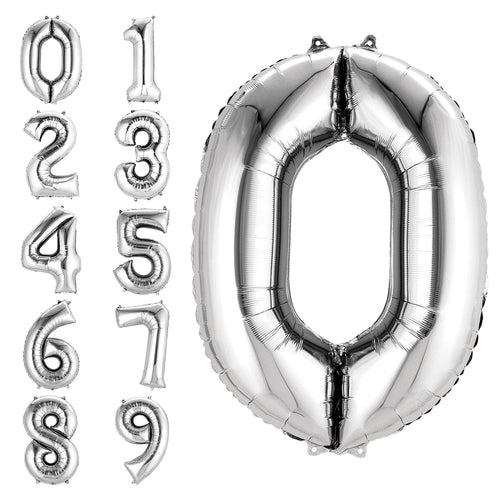 34in Number (0-9) Balloon, Assorted Colors